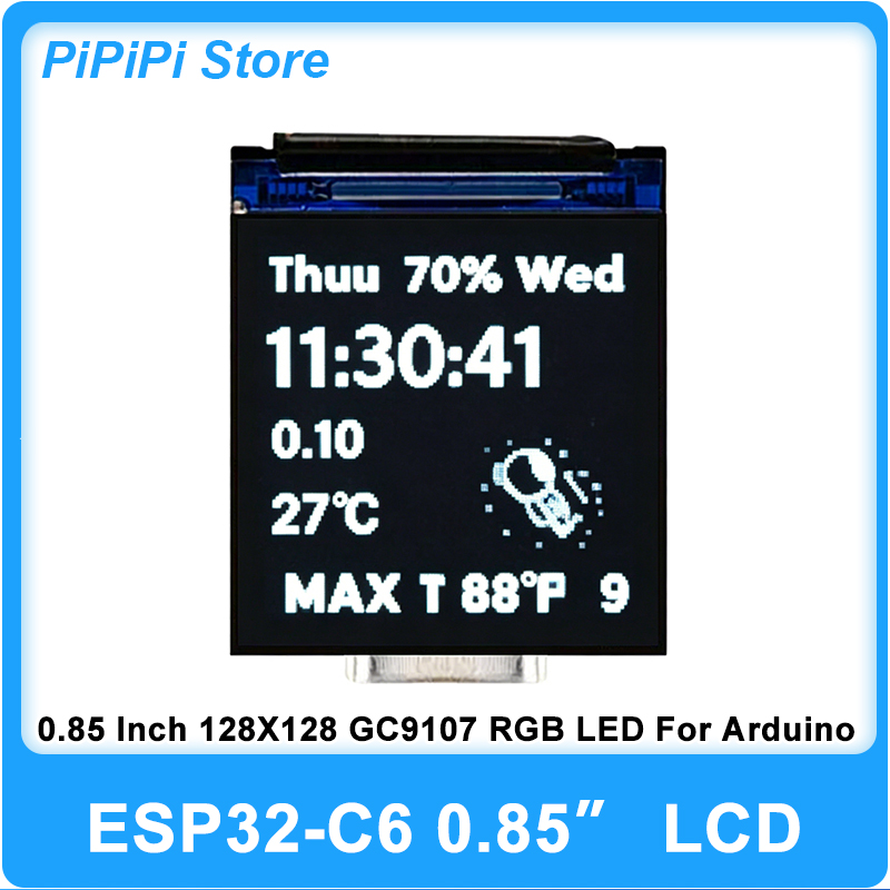 Graded Card Display - ESP32 C6 0.85 นิ้ว 128X128 หน้าจอ