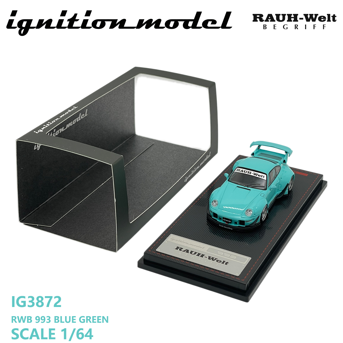 Die Cast Car 1 64 - โมเดลรถ Porsche 911 RWB 993 