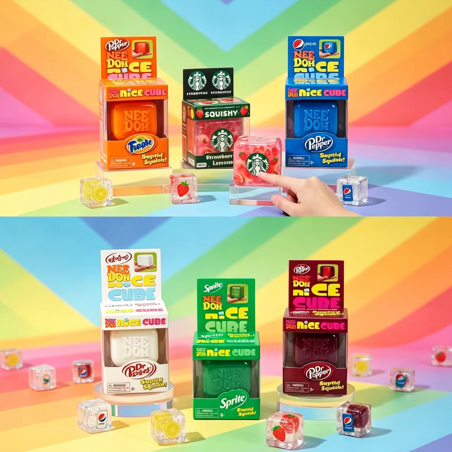Fidget Cube Original - ของเล่นบีบคลายเครียด Schylling NeeDoh Nice Cube Squishy