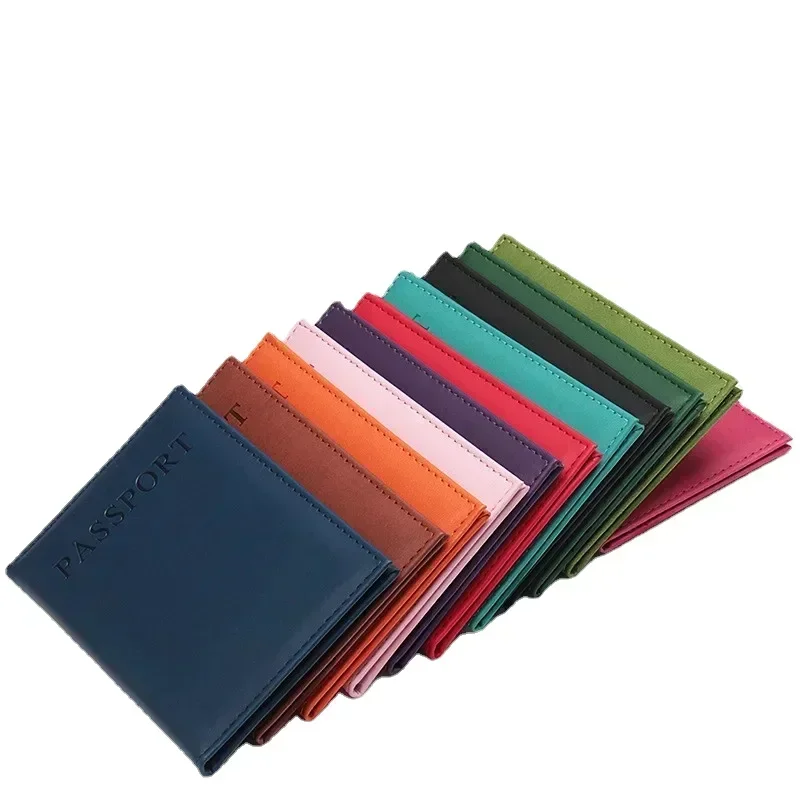 Card Top Loader - แฟชั่นผู้หญิงผู้ชายปกหนังสือเดินทาง Pu หนังสีทึบ Travel ID บัตรเครดิตผู้ถือหนังสือเดินทางแพ็คเก็ตกระเป๋าสตางค์กระเป๋ากระเป๋า