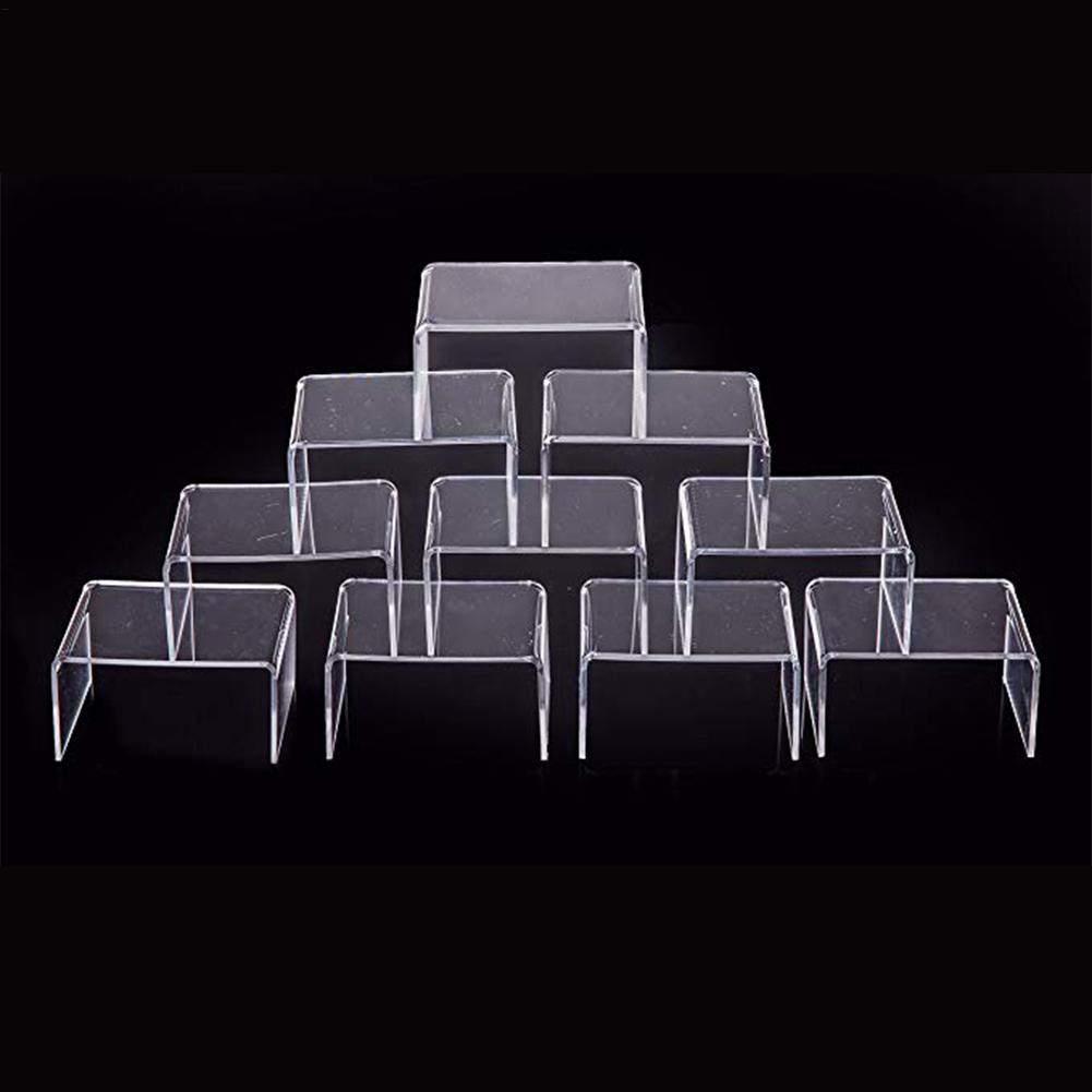 Display Risers Set - กล่องเก็บของแบบซ้อนได้พร้อมฐานโชว์อะคริลิกใส สำหรับจัดระเบียบเครื่องสำอางและน้ำหอม