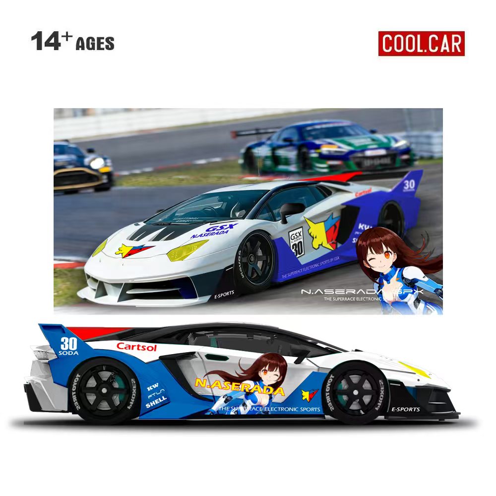 Die Cast Car 1 64 - รถสุดเท่ 1:64 GTEVO Superrace รถจำลองอัลลอยด์สำหรับสะสม โชว์