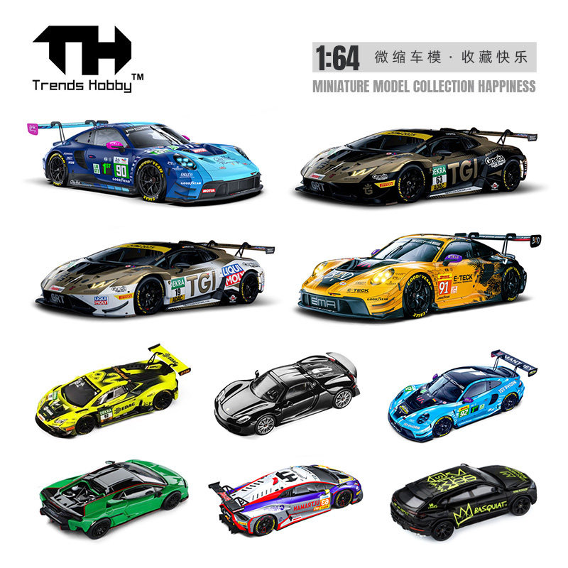 Die Cast Car 1 64 - รถโมเดลโลหะผสม Porsche 911 GT3 R LeMans