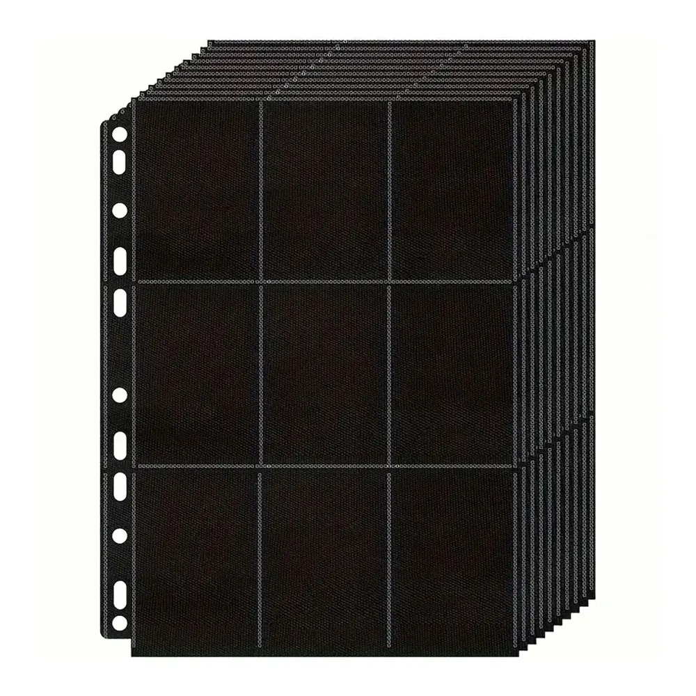 Trading Card Binder - 10 แพ็ค กระเป๋าใส่การ์ดสะสม A4 สีดำ 9