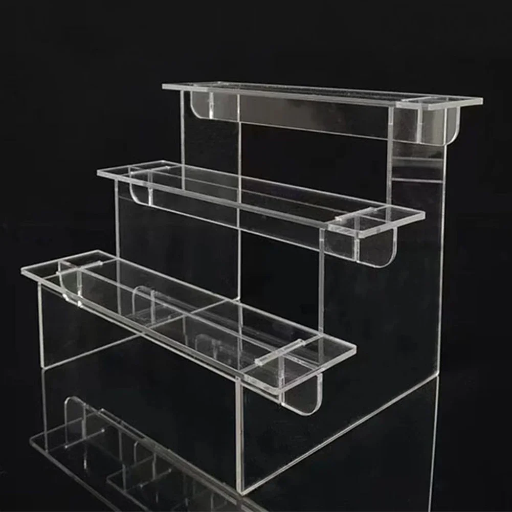 Pop Display Shelf - ชั้นวางโมเดลบันไดโปร่งใสชั้นวางอะคริลิค1-5ชั้นสำหรับกล่องเก็บของคัพเค้กน้ำหอมตุ๊กตา