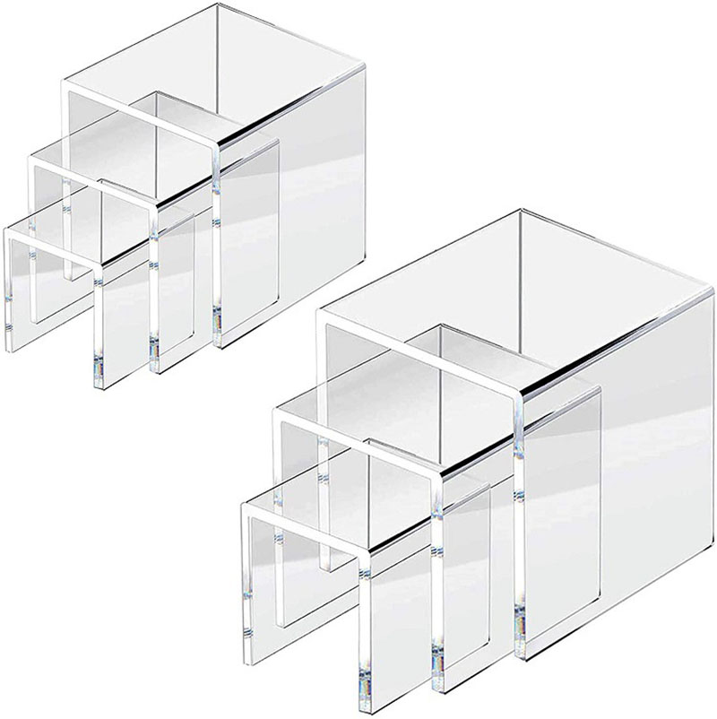 Display Risers Set - ชุดแท่นโชว์อะคริลิค 6 ชิ้น/ชุด สำหรับโชว์เครื่องประดับ ฟิกเกอร์ คัพเค้ก