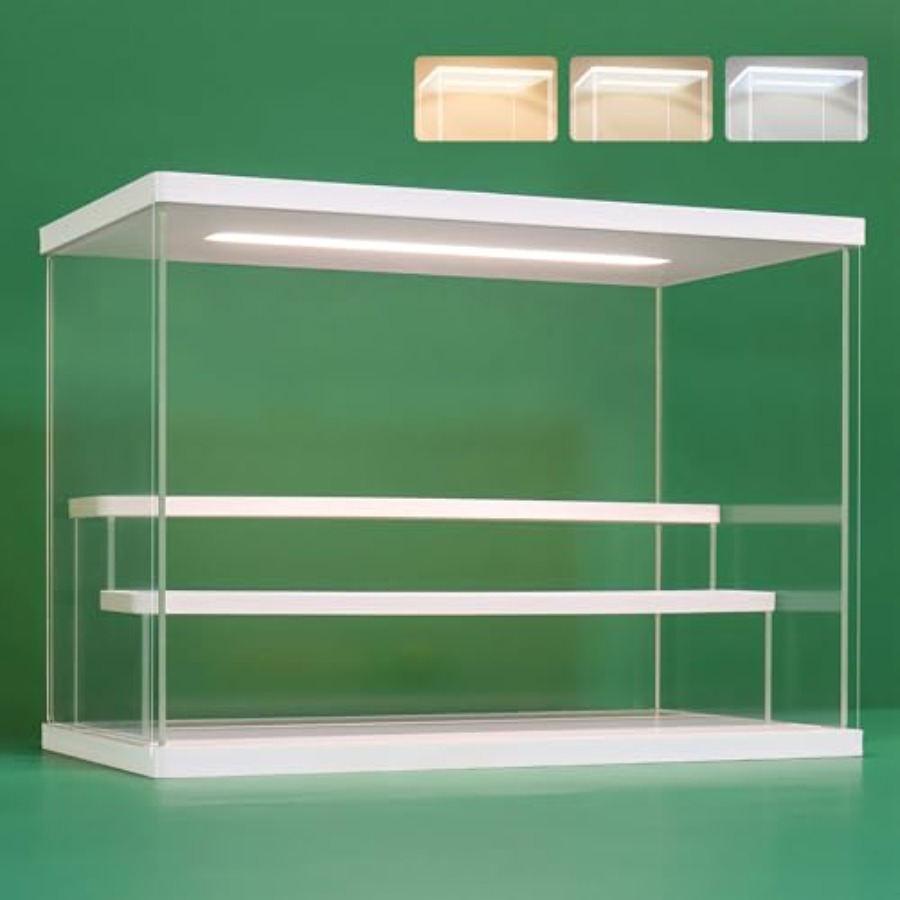 Display Case Acrylic - ตู้โชว์อะคริลิกใสพร้อมไฟ LED 2/3/4/5/6 ชั้น กล่องเก็บของกันฝุ่น สำหรับของสะสม