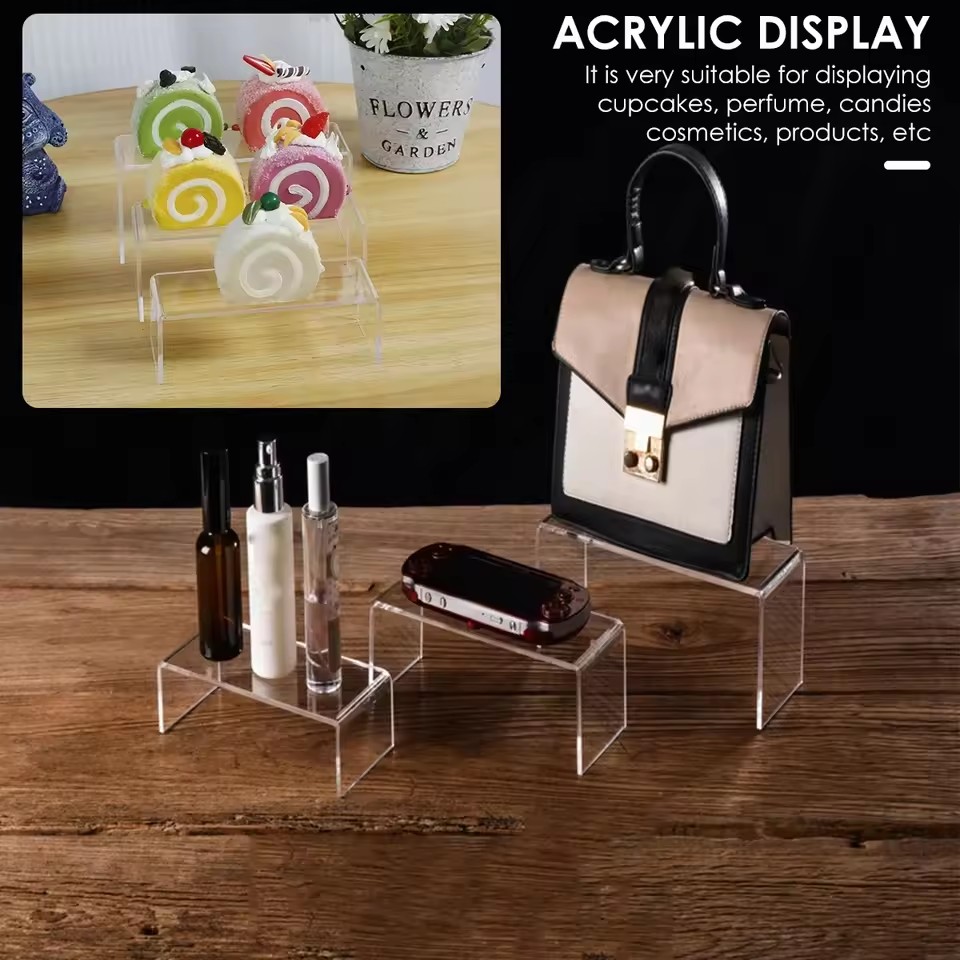 3/6/9/12 PC อะคริลิคใสขาตั้งจอ - Display Risers Set บทวิจารณ์และราคา