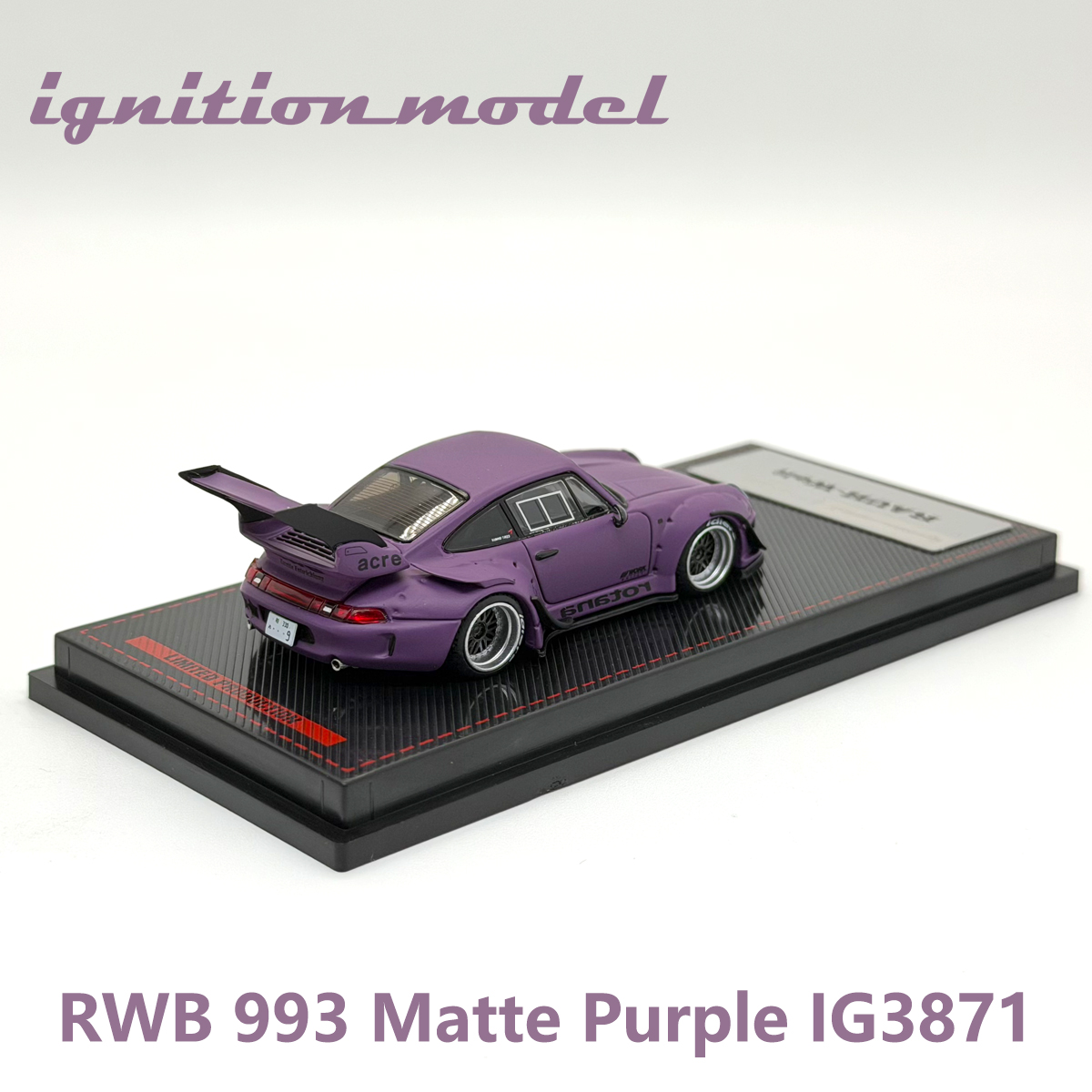 โมเดลรถ Porsche RWB 993 สีม่วง - Die Cast Car 1 64 บทวิจารณ์และราคา