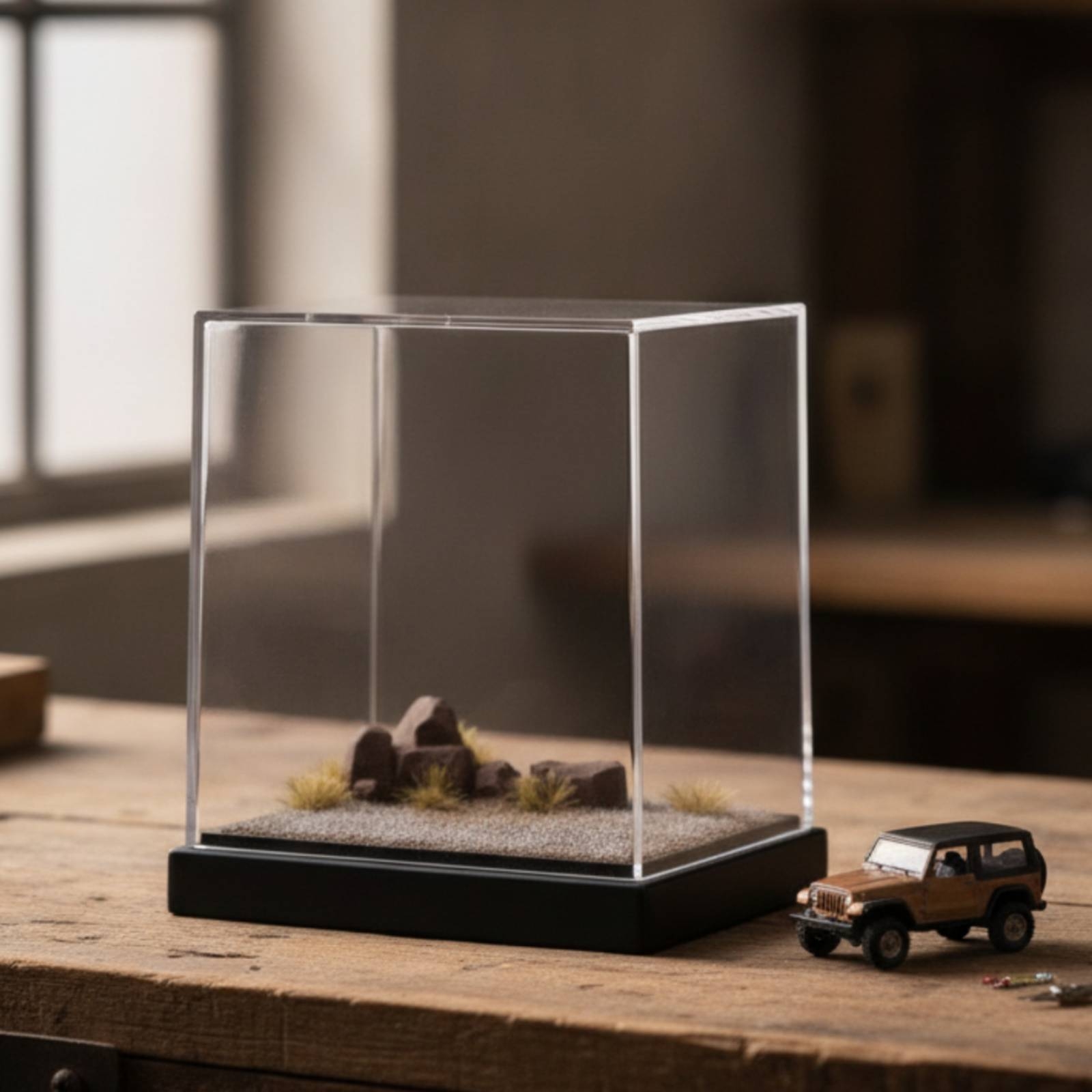 ฐานไดโอรามาพร้อมฝาครอบอะคริลิก - Display Case Acrylic บทวิจารณ์และราคา